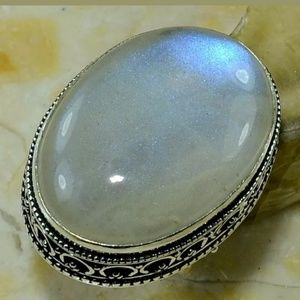 New Dichroic Glass 925 Silver Ring.